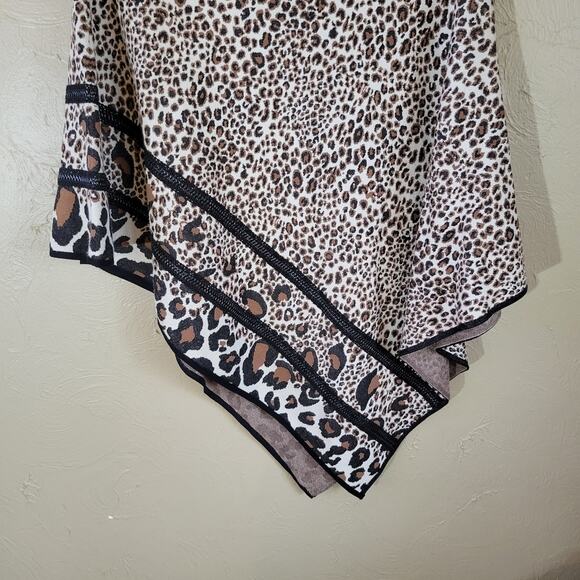 Chico's Cheetah Print Sweater Poncho Women's L/XL - Picture 3 of 10